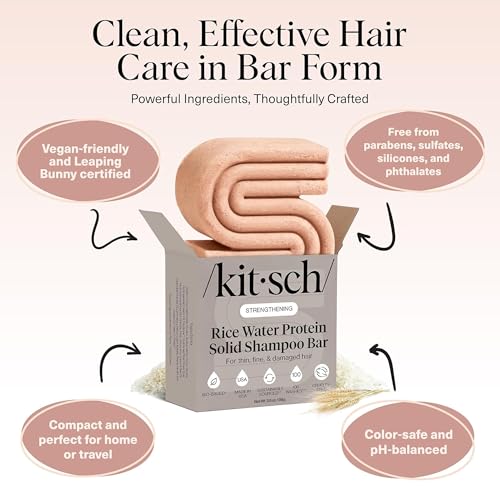 Image 4 of Kitsch Rice Water Shampoo Bar Soap for Hair Growth – 3.5 oz