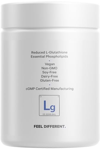 Codeage Liposomal Glutathione 1000 mg Supplement, High-Potency Reduced L-Glutathione - Liposomal Delivery - Phospholipids - Non-GMO, Gluten-Free - 60 Capsules