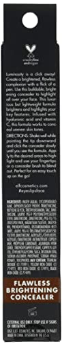 e.l.f. Flawless Brightening Concealer, Illuminating & Highlighting Face Makeup, Conceals Dark Under Eye Circles, Rich 60 W, 0.07 Fl Oz