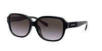 Thumbnail for Coach HC8298U Universal Fit Sunglasses, Black/Dark Grey Gradient, 57 mm