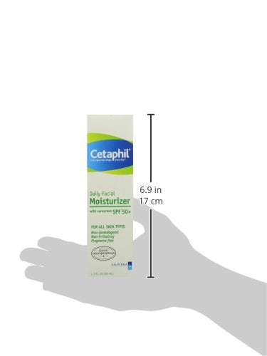 Cetaphil Daily Facial Moisturizer with Sunscreen, SPF 50+, 1.7 Fluid Ounce