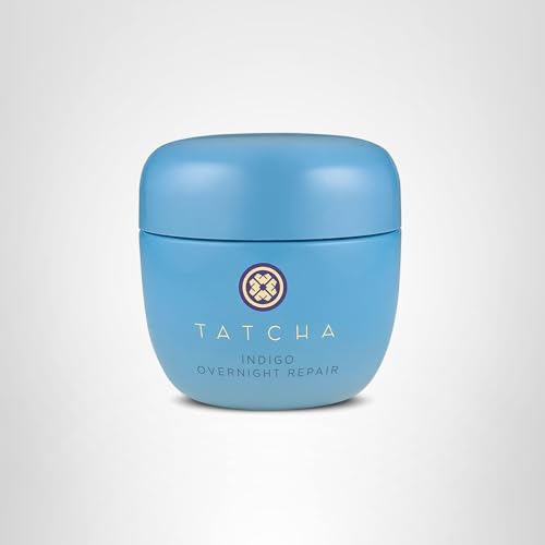 TATCHA Indigo Overnight Repair | Face Cream & Serum Treatment, Fragrance Free Night Cream, 50 ml | 1.7 oz