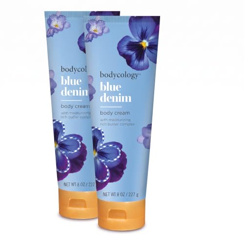 Image 1 of Default Title for the product Bodycology Shea Butter Body Cream, Blue Denim, 8 oz (Pack of 2)