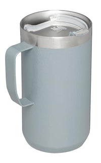 Thumbnail for Stanley Stay-Hot Camp Mug 24 oz | Press Fit Drink Through Lid | Cup for Coffee, Tea and Drinks | Insulated Stainless Steel Coffee Mug | BPA-Free | Hammertone Silver