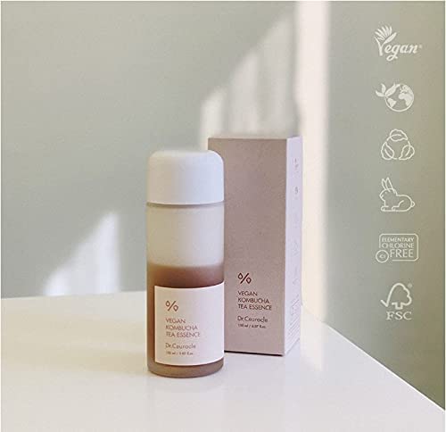 Dr.Ceuracle Vegan Kombucha Tea Essence 5.07 fl.oz. | Detoxifying impurities for healthy complexion and providing hydration, Vegan all in one essence for All skin Types with Kombucha Tea Extract