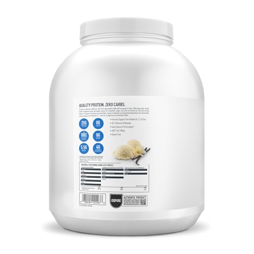 Isopure Zero Carb 100% Pure Whey Isolate Protein Powder, Lactose Free, Gluten Free, With Vitamins, Creamy Vanilla, 25g Protein Per Serving, 4.5 Lbs, 66 Servings (Packaging May Vary)