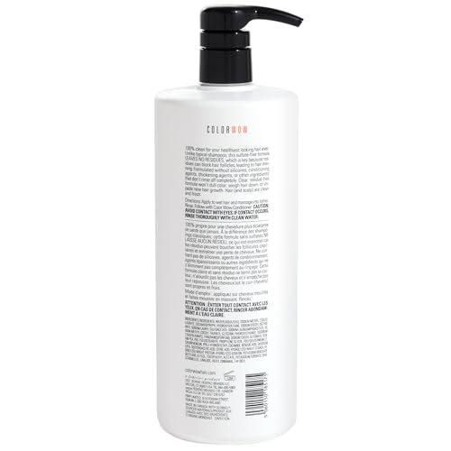 COLOR WOW Color Security Shampoo, 32 fl oz – Sulfate Free & Residue-Free Formula, Healthy Looking Hair & Scalp, Paraben Free Salon Quality