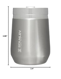 Thumbnail for Stanley GO Everyday Wine Tumbler 10 oz | Press Fit Drink Through Lid | Beverage, Coffee, and Cocktail Cup | Insulated Stainless Steel Wine Glass | BPA-Free | Stainless Steel