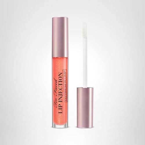 Too Faced Lip Injection Maximum Plump Extra Strength Lip Plumper Gloss | Hydrating, Volumizing, + Plumping, 0.14 Fl Oz, Creamsicle Tickle