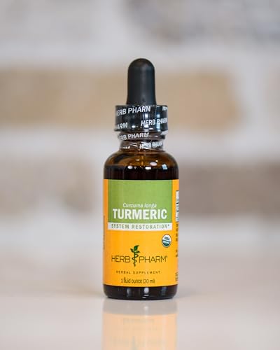 Herb Pharm Certified Organic Turmeric Root Extract for Musculoskeletal System Support - 1 Ounce (DTURM01)