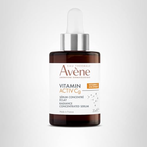 Avène Vitamin Activ Cg Radiance Concentrated Serum, Radiance Boosting Vitamin C Serum, powered by Vitamin Cg + Niacinamide + Bakuchiol, Visbily Reduce Wrinkles, Dark Spots & Fine Lines, 1 FL Oz