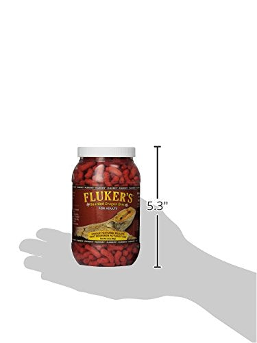 Fluker's Bearded Dragon Food, For Adult Bearded Dragons, Pellet Diet Rich in Protein, Fats, Vitamins, and Minerals, 3.4 oz