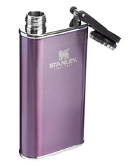 Thumbnail for Stanley Classic Easy Fill Wide Mouth Flask 8 oz | Leakproof Hip Flask | Hinge Connected Never Lose Cap | Insulated Stainless Steel Liquor Container | BPA-Free | Wisteria Shine