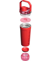 Thumbnail for STANLEY Vitalize Shaker Bottle 20 oz | Leakproof Insulated Stainless Steel Shaker Cup | Base Storage and Twist On Fast Flow Lid | Protein Shakes and Pre Workout Powder | BPA-Free | Chili Red