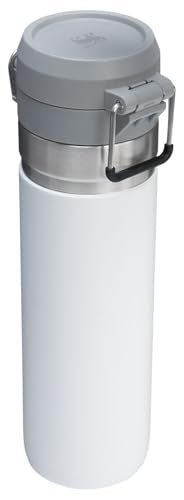 Stanley Quick Flip GO Water Bottle 24 oz | Push Button Lid | Leakproof and Packable for Travel and Sports | Insulated Stainless Steel | BPA-Free | Frost
