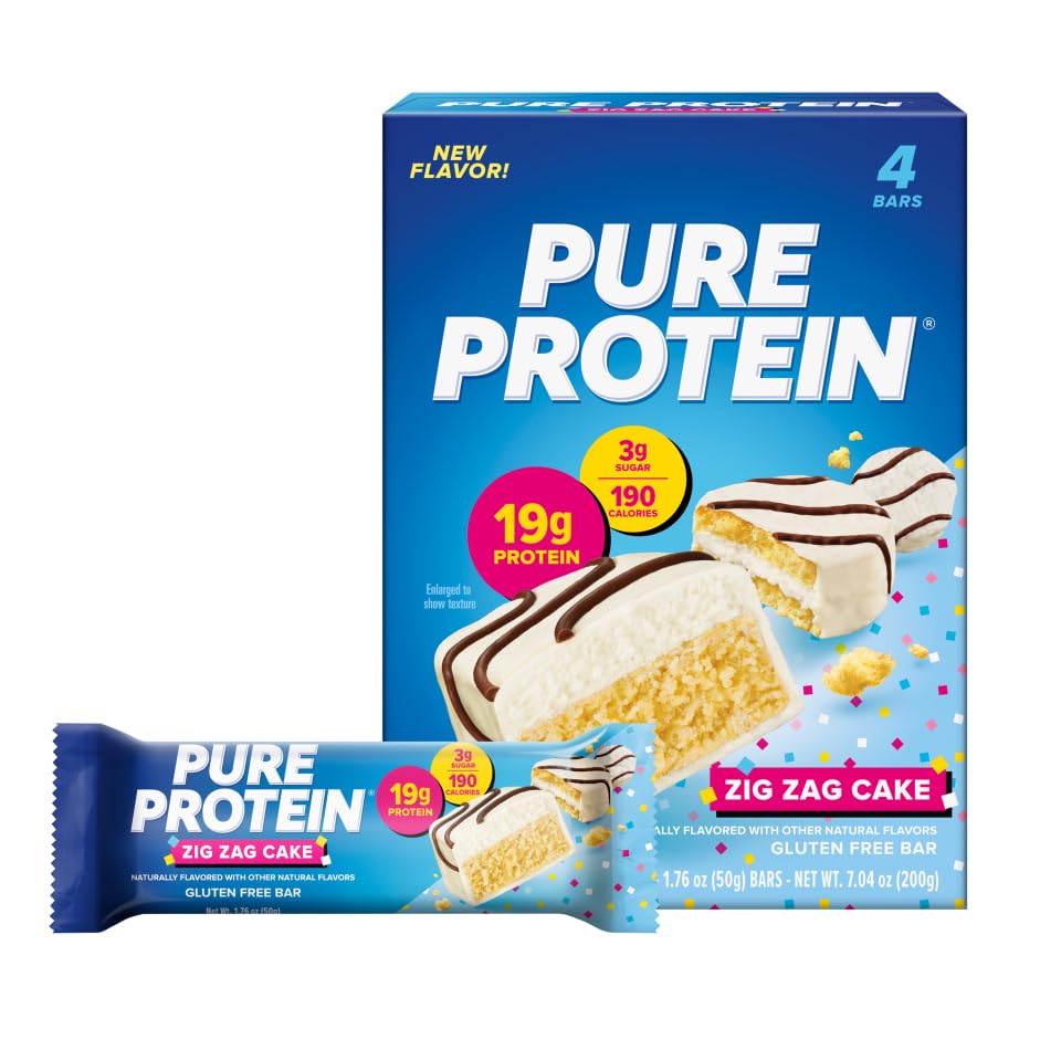 Image 1 of Default Title for the product Pure Protein Zig Zag Cake Protein Bars, 19g Protein, Gluten Free, 4 Ct