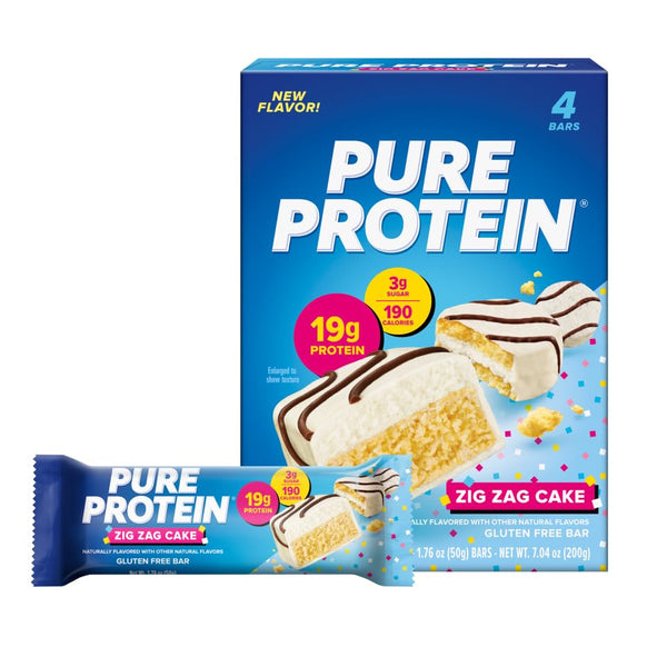 Image 1 of Default Title for the product Pure Protein Zig Zag Cake Protein Bars, 19g Protein, Gluten Free, 4 Ct
