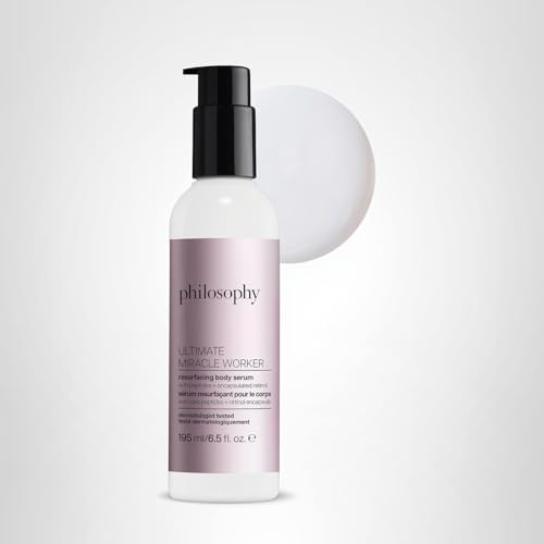 philosophy ultimate miracle worker resurfacing body serum - with retinol, hyaluronic acid & peptides - clinically proven to immediately double skin's moisture and reduce crepiness - 6.5 fl oz