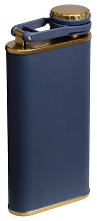 Thumbnail for Stanley Classic Easy Fill Wide Mouth Flask 8 oz | Leakproof Hip Flask | Hinge Connected Never Lose Cap | Insulated Stainless Steel Liquor Container | BPA-Free | Twilight