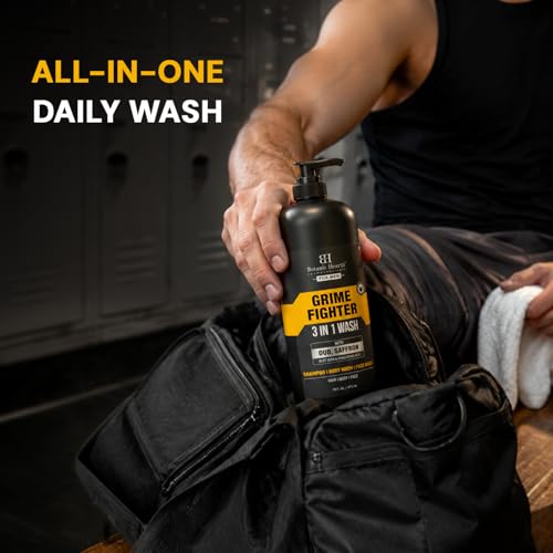 Image 7 of Botanic Hearth Men's 3-in-1 Body Wash, Shampoo, Face Wash - 16 fl oz