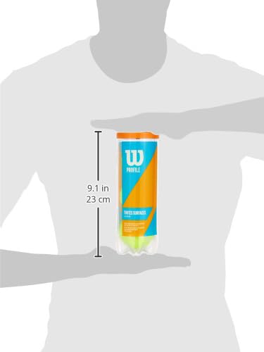 Wilson Profile All Court Tennis Balls - Yellow, 3 Ball Can