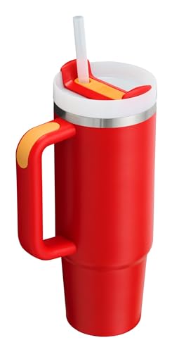 Stanley Quencher H2.0 Tumbler with Handle and Straw 30 oz | Flowstate 3-Position Lid | Cup Holder Compatible for Travel | Insulated Stainless Steel Cup | BPA-Free | Chili