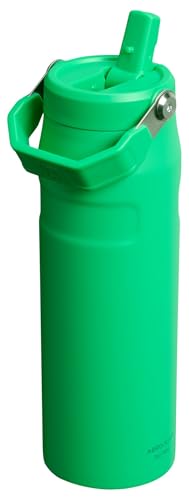Stanley IceFlow Flip Straw 2.0 Water Bottle 24 oz | Built-In Straw with Larger Opening | Lightweight and Leak Resistant | Insulated Stainless Steel | BPA-Free | Meadow
