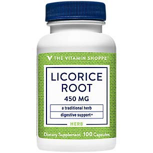 The Vitamin Shoppe Licorice Root 450MG, A Traditional Herb That Supports Digestion (100 Capsules)
