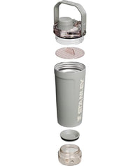 Thumbnail for STANLEY Vitalize Shaker Bottle 20 oz | Leakproof Insulated Stainless Steel Shaker Cup | Base Storage and Twist On Fast Flow Lid | Protein Shakes and Pre Workout Powder | BPA-Free | Sage Grey