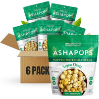Thumbnail for Image 1 of Default Title for the product AshaPops Popped Water Lily Seeds, Vegan Cheese, 1 oz Bags, Pack of 6
