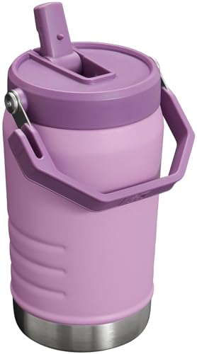 Stanley IceFlow Flip Straw Jug with Handle 40 oz| Twist On Lid and Flip Up Straw | Leak Resistant for Travel and Sports | Insulated Stainless Steel | BPA-Free | Lilac