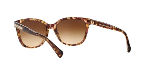 Coach HC8132 Sunglasses, Light Brown Confetti Tortoise/Brown Gradient, 57 mm
