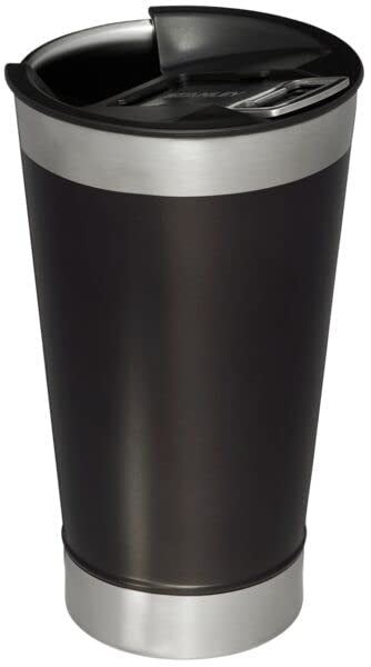Stanley Stay-Chill Beer Pint 16 oz | Wide Mouth Lid | Built-in Bottle Opener | Beer Tumbler Cup | Insulated Stainless Steel Pint Glass | BPA-Free | Charcoal Glow