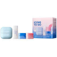 Thumbnail for LANEIGE Icons To Go Set: Cream Skin, Water Bank Cream, Lip Sleeping Mask, Water Sleeping Mask, Travel Size, Full Size, Hydrate, Barrier-Boosting