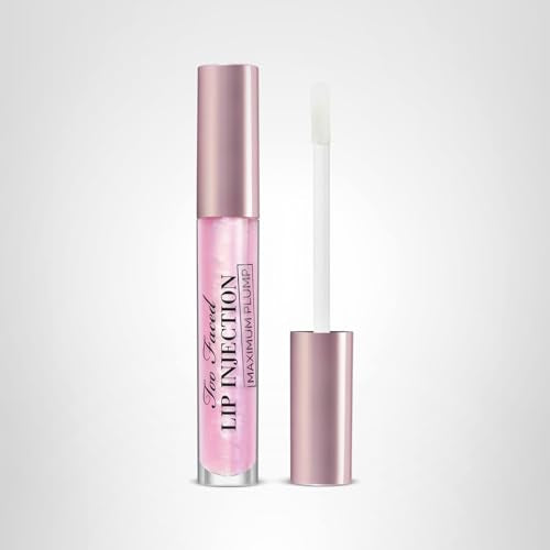 Too Faced Lip Injection Maximum Plump Extra Strength Lip Plumper Gloss | Hydrating + Plumping, 0.14 Fl Oz, Original
