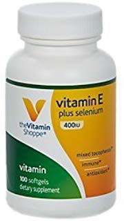 Thumbnail for Vitamin E + 400IU Selenium- 100% d-Alpha Vitamin E from Natural Food Sources with Mixed Tocopherols, Antioxidant & Immune Support - Once Daily (100 Softgels) by The Vitamin Shoppe