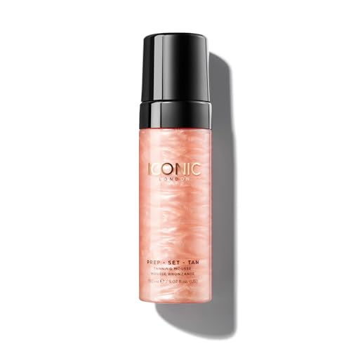 ICONIC LONDON Prep Set Tan Mousse | Long Lasting, Sun Kissed Skin, Bronze Glow, Cruelty-Free, Vegan Makeup, Original