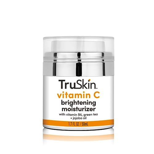 TruSkin Vitamin C Moisturizer Face Cream – Brightening, Anti Aging, Hydrating, Skin Wrinkle Cream – Vitamin B5, Vitamin E, Jojoba Oil, Aloe Vera & Green Tea, 1.7 Fl Oz