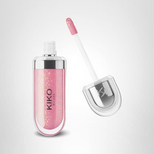 Kiko Milano 3D Hydra Lip Gloss – High Shine, Hydrating, Plumping, Non-Sticky, Moisturizing Lip Makeup – 26 Sparkling Hibiscus Pink – 6.5ml