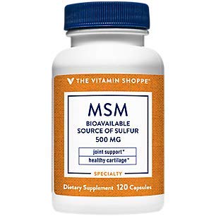 The Vitamin Shoppe MSM 500 (500MG) (Methylsulfonylmethane), Supports Joint Health & Function (120 Capsules)