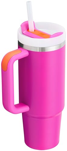 Stanley Quencher H2.0 Tumbler with Handle and Straw 30 oz | Flowstate 3-Position Lid | Cup Holder Compatible for Travel | Insulated Stainless Steel Cup | BPA-Free | Vivid Violet