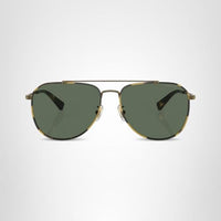 Thumbnail for COACH Sunglasses HC 7164 933371 Antique Gold/Tokyo Tortoise Green Solid Polyam