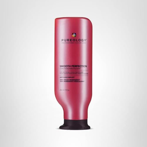 Pureology Smooth Perfection Conditioner - For Frizzy and Color Treated Hair, Detangles & Controls Frizz, Sulfate-Free & Vegan, 9 Fl Oz