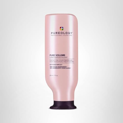 Pureology Pure Volume Conditioner - Enhances Volume and Movement, Lightweight Shampoo for Fine, Flat, Color Treated Hair, 9 Fl Oz