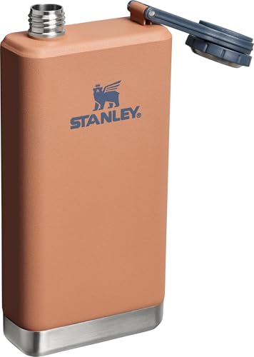 Stanley Adventure Pre-Party Flask 8 oz | Leakproof Hip Flask | Hinge Connected Never Lose Cap | Insulated Stainless Steel Liquor Container | BPA-Free | Toast