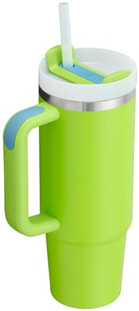 Thumbnail for Stanley Quencher H2.0 Tumbler with Handle and Straw 30 oz Flowstate 3-Position Lid Cup Holder Compatible for Travel Insulated Stainless Steel Cup BPA-Free Bright Lime