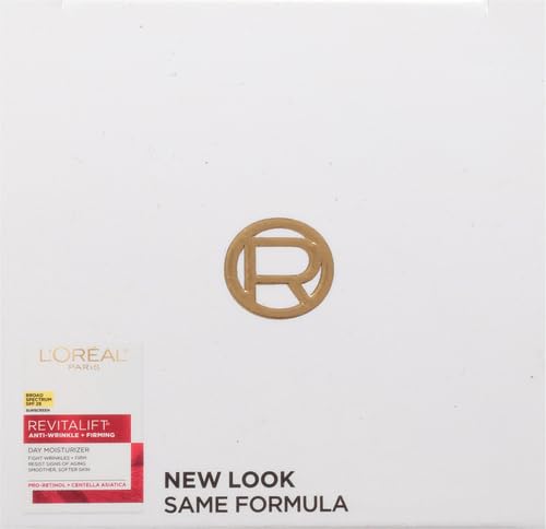 L'Oréal Paris Revitalift Anti-Wrinkle and Firming Face Moisturizer with SPF 25, Pro-Retinol and Centella Asiatica, Paraben Free, 1.7 oz (Packaging may vary)
