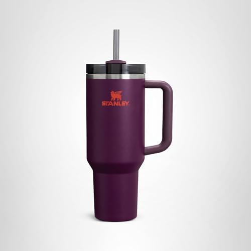 STANLEY Quencher H2.0 Tumbler with Handle and Straw 40 oz | Flowstate 3-Position Lid | Cup Holder Compatible for Travel | Insulated Stainless Steel Cup | BPA-Free | Plum
