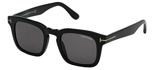 Tom Ford Dax Sunglasses, Shiny Black/Smoke, One Size