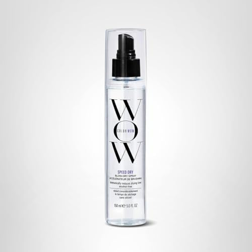 COLOR WOW Speed Dry Blow Dry Spray – Cut Blow Dry Time by 30% | Heat Protectant, Prevent Breakage | Cruelty-Free & Gluten-Free